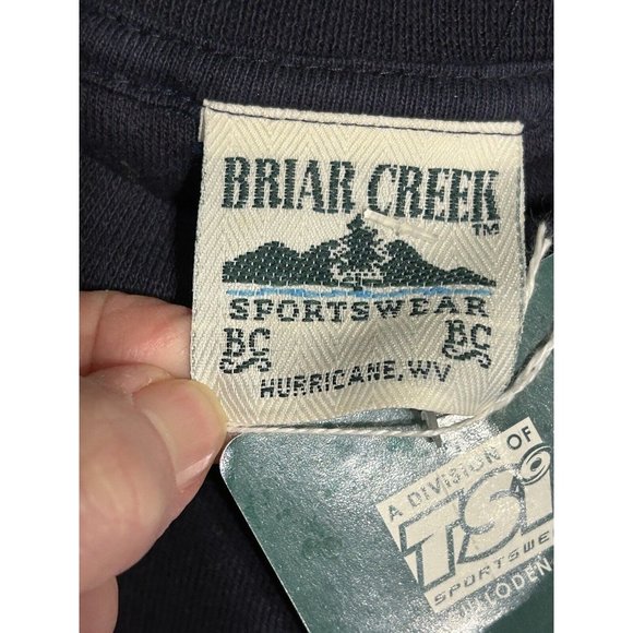 Briar Creek Sweatshirt XL Alaska Moose Navy Blue Grandpa Grandma Tourist Cabin - Picture 5 of 7
